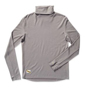 Tracksmith Fells Turtleneck, Gray, M